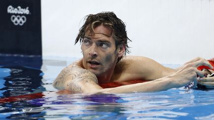 Le nageur français Camille Lacourt termine 5e de la finale olympique du 100 m dos, mardi 9 août, à Rio de Janeiro, au Brésil. (ODD ANDERSEN / AFP)