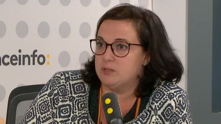 Emmanuelle Cosse, president of the Social Union for Housing, spokesperson for the HLM Movement, invited Thursday September 15 on franceinfo.  (FRANCEINFO / RADIOFRANCE)