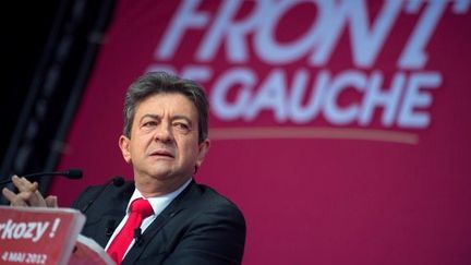 Jean-Luc Mélenchon prononce un discours à Paris, le 4 mai 2012. (AFP - Martin Bureau)