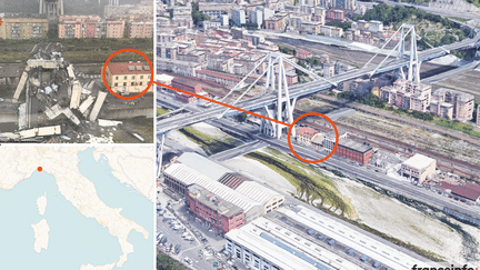 INFOGRAPHIE. Visualisez la configuration des lieux du viaduc effondré à Gênes (NICOLAS ENAULT)