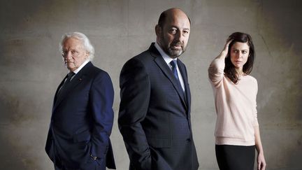 Anna Mouglalis, Kad Merad et Niels Arestrup dans "Baron Noir".&nbsp; (Mathieu Zazzo / Canal+)