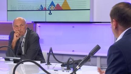 Jean-Hervé Lorenzi, président du Cercle des économistes, lors du débat sur le plan de relance, le 6 septembre 2020 (RADIO FRANCE)