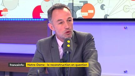 Emmanuel Grégoire, premier adjoint (PS) à la Maire de Paris, invité du "8h30 Cadet-Dély", mardi 16 avril 2019.&nbsp; (FRANCEINFO / RADIOFRANCE)