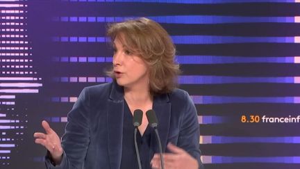 Marylise Léon, general secretary of the CFDT, was the guest of the "8:30 a.m." from franceinfo, Friday April 19, 2024. (FRANCEINFO / RADIOFRANCE)