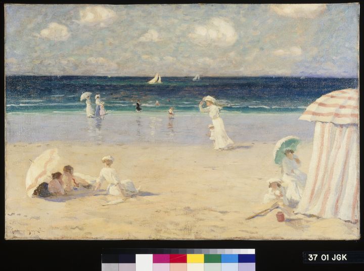 Clarence Gagnon. Brise d’été à Dinard. 1907. huile sur toile 54 × 81 cm. Collection du Musée national des beaux-arts du Québec (© MNBAQ, Jean-Guy Kérouac)