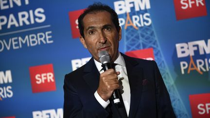 Patrick Drahi, fondateur du groupe de médias et télécoms Altice, dont SFR Group est une filiale, à Paris, le 7 novembre 2016. (MARTIN BUREAU / AFP)