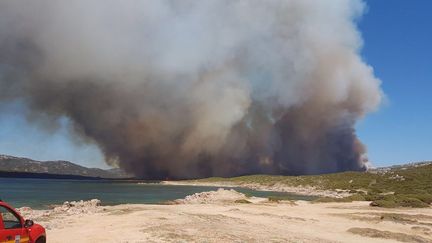 Plus de cent hectares ont déjà été parcourus par les flammes. (SDIS Corse du sud)