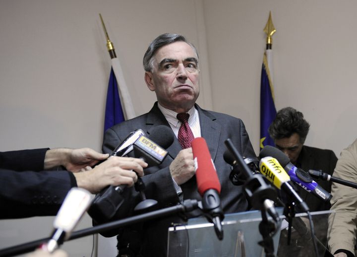 Le procureur de la République, Jean-Claude Marin, lors d'une conférence de presse à Paris, le 14 novembre 2008. (STEPHANE DE SAKUTIN / AFP)