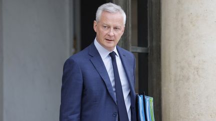 Le ministre de l'Economie, Bruno Le Maire, sortant de l'Elysée après un conseil des ministres, le 7 septembre 2022.&nbsp; (LUDOVIC MARIN / AFP)