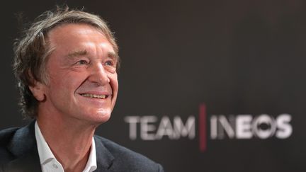 Jim Ratcliffe durant une conférence de presse.&nbsp; (MARTIN RICKETT / MAXPPP)