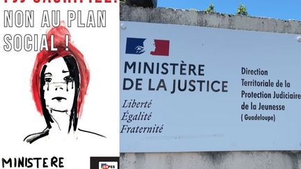 Une intersyndicale proteste contre le plan social à la PJJ, partout en France, y compris en Guadeloupe - 19/09/2024. (SNPES-PJJ / Rémi Defrance)