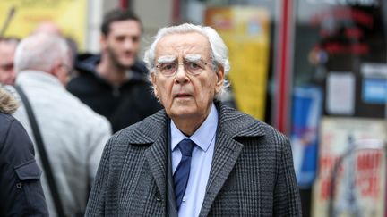 Le journaliste français et membre du jury du prix Goncourt Bernard Pivot lors de son arrivée au restaurant Drouant, le 4 novembre 2019 à Paris.&nbsp; (MICHEL STOUPAK / NURPHOTO / AFP)