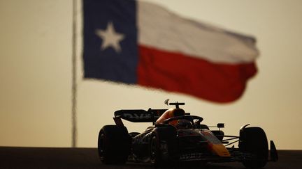 Le pilote néerlandais de F1&nbsp;Max Verstappen lors des qualifications en amont du Grand Prix des États-Unis, sur le circuit&nbsp;des Amériques&nbsp;(Austin, Texas), le 22 octobre 2022. (CHRIS GRAYTHEN / AFP)