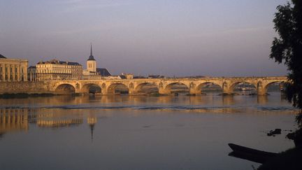 La Loire sous le pont de Saumur (Maine-et-Loire) le 9 juillet 2019. (JEAN DANIEL SUDRES / AFP)