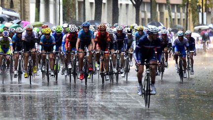 Le Français Cyril Gautier à l'attaque lors des Mondiaux à Florence