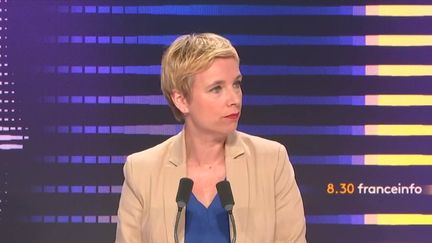 Clémentine Autain, New Popular Front MP for Seine-Saint-Denis, was the guest of "8:30 a.m. from franceinfo". (FRANCEINFO / RADIOFRANCE)