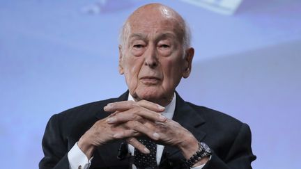 Valery Giscard d'Estaing, le 20 juin 2019, lors du 50e anniversaire de l'élection de Georges Pompidou. (JACQUES DEMARTHON / AFP)