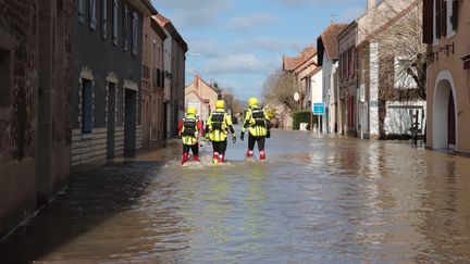 Flood in Toulon-sur-Arroux (Saône-et-Loire) on April 2, 2024 (CAMILLE ROUX / MAXPPP)