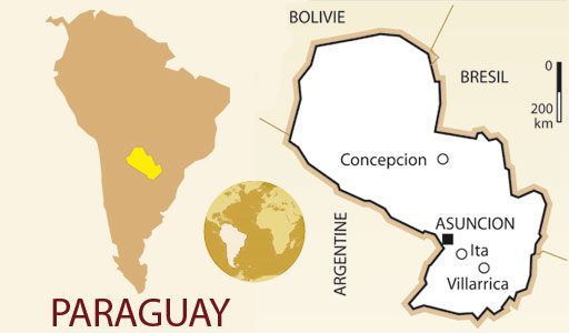 CARTE PARAGUAY (AFP)