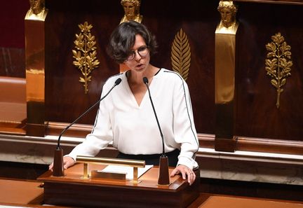 Camille Galliard-Minier. à l'Assemblée nationale, le 28 avril 2020. (DAVID NIVIERE / POOL/AFP)