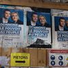 Des affiches de campagne du Rassemblement national, à Paris en février 2019. (RICCARDO MILANI / HANS LUCAS / AFP)