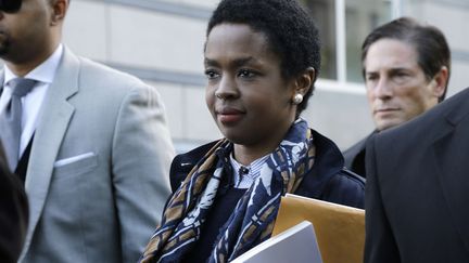 La chanteuse am&eacute;ricaine Lauryn Hill au tribunal de Newark (New Jersey, Etats-Unis), lundi 6 mai 2013.&nbsp; (MEL EVANS / AP / SIPA )