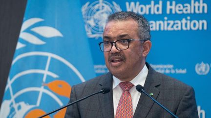 Tedros Adhanom Ghebreyesus, le directeur général de l'OMS, à Genève (Suisse) le 29 novembre 2021. (CHRISTOPHER BLACK / WORLD HEALTH ORGANIZATION / AFP)