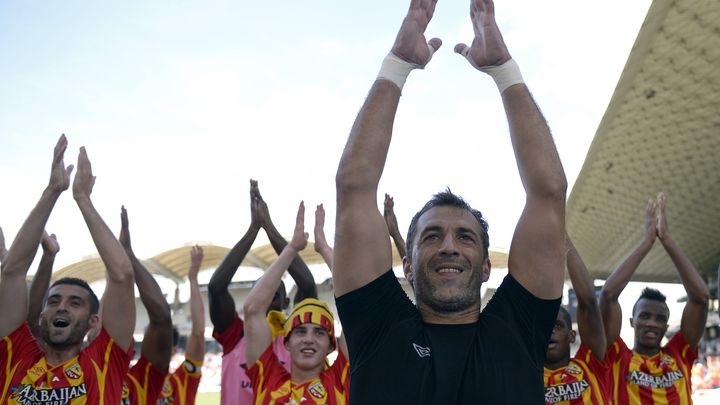 La joie des joueurs de Lens apr&egrave;s leur victoire &agrave; Lyon, le 24 ao&ucirc;t 2014.&nbsp; (ROMAIN LAFABREGUE / AFP)