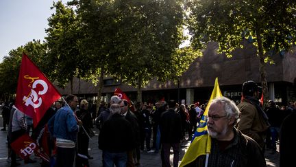 Des opposants à la loi Travail manifestent à Rennes (Ille-et-Vilaine), le 12 septembre 2017. (MARTIN BERTRAND / HANS LUCAS / AFP)