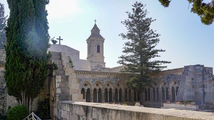 L'église du Pater Noster sur le mont des Oliviers, à Jérusalem-Est, dans le domaine national français de l'Eléona, le 18 août 2023. (FREDERIC PETRY / HANS LUCAS / AFP)