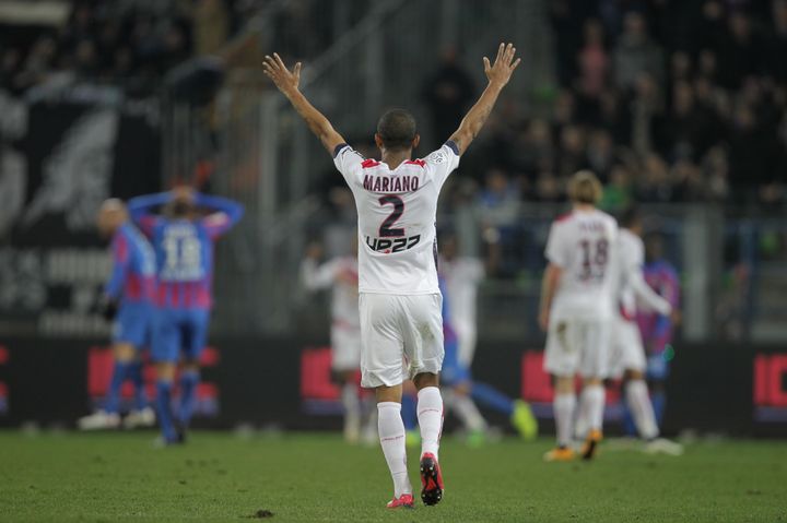 Le d&eacute;fenseur Bordelais lors du match contre Caen, le 7 mars 2015 au Stade d'Ornano. (CHARLY TRIBALLEAU / AFP)