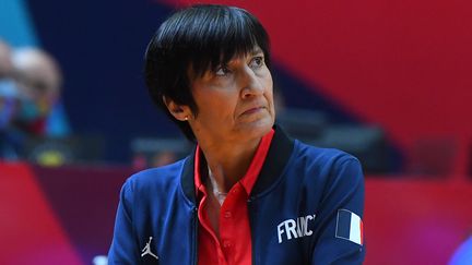 Valerie Garnier, sélectionneuse des Bleues, le 26 juin 2021. (JOSE JORDAN / AFP)