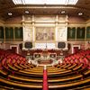 L'hémicycle de l'Assemblée nationale, à Paris, le 8 juillet 2024. (BERTRAND GUAY / AFP)