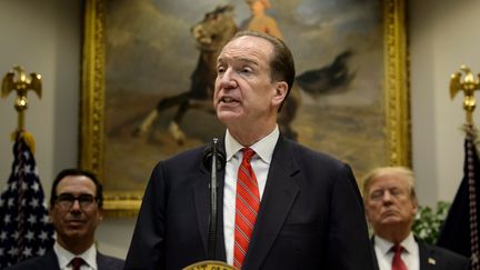 David Malpass, le 6 février 2019 à&nbsp;Washington (Etats-Unis). (BRENDAN SMIALOWSKI / AFP)