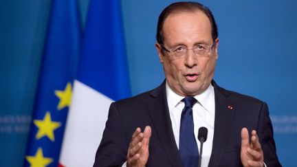 Le discours de Fran&ccedil;ois Hollande &agrave; l'OCDE, &agrave; Paris le 29 octobre 2012 (BERTRAND LANGLOIS / POOL)