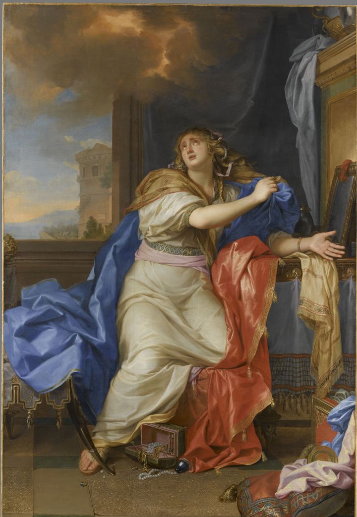 "Marie Madeleine repentante renonce à toutes les vanités de ce monde» peinture de Charles Le Brun 
 (RMN-Grand Palais (musée du Louvre) / Stéphane Maréchalle)