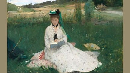 Berthe Morisot, La Lecture ou L&#039;Ombrelle verte, v.1873
 (The Cleveland Museum of Art - Gift of the Hanna Fund)