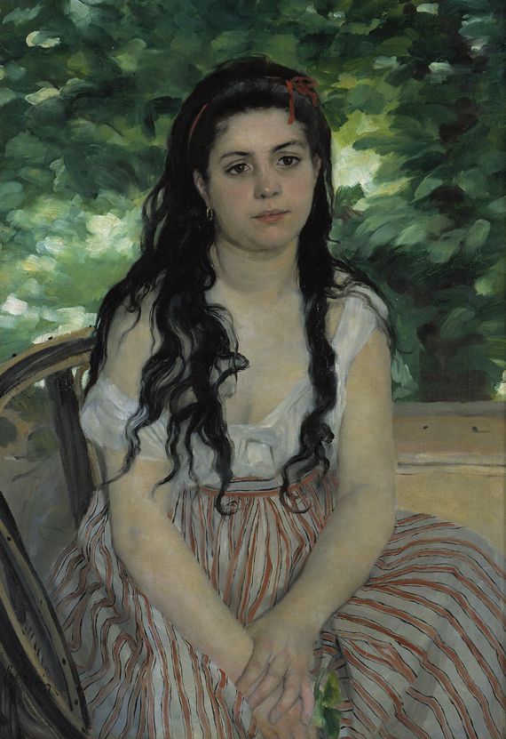 "En &eacute;t&eacute; (La Boh&eacute;mienne)" (1868), de&nbsp;Pierre Auguste Renoir. Huile sur toile, 85 x 59 cm. Berlin, Alte Nationalgalerie (SMB). (BPK, BERLIN, DIST. RMN / JÖRG P. ANDERS)