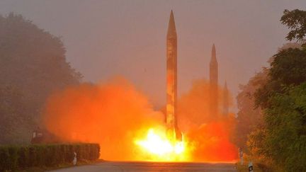 Cliché officiel d'un tir de missile en Corée du Nord, en juillet 2016. (AFP)