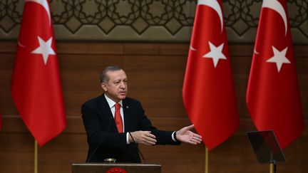 Le président turc&nbsp; Recep Tayyip Erdogan prononce un discours public au palais présidentiel d'Ankara en Turquie, le 4 janvier 2017. (EVRIM AYDIN / ANADOLU AGENCY)