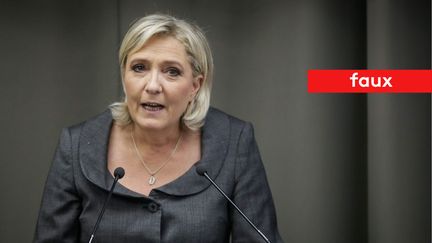 Marine Le Pen dénonce une aide qui n'existe plus depuis neuf mois (MAXPPP)