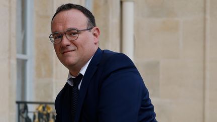 Le ministre français de la Solidarité, de l'Autonomie et des Personnes handicapées Damien Abad arrive au Palais présidentiel de l'Elysée à Paris, le 23 mai 2022. (LUDOVIC MARIN / AFP)