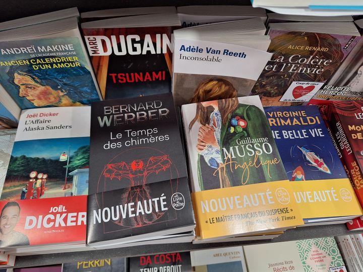 La table des nouveautés en poche de la librairie Le Livre et la Tortue, à Issy-les-Moulineaux, le 5 octobre 2024. (PIERRE GODON / FRANCEINFO)