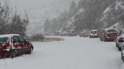 &nbsp; (Bouchons dans la descente des Orres (Hautes-Alpes) © France Bleu Provence)