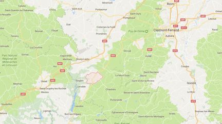 L'accident s'est produit sur la commune de Tauves, dans le Puy-de-Dôme. (GOOGLE MAPS)