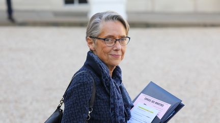 La ministre des Transports&nbsp;Elisabeth Borne, le 14 mars 2018 à l'Elysée.&nbsp; (LUDOVIC MARIN / AFP)