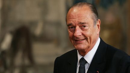 Jacques Chirac, le 5 mai 2006 à l'Elysée, à Paris. (PATRICK KOVARIK / AFP)