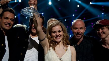 Emmelie de Forest samedi soir,  lors de sa victoire à l'Eurovision 2013.
 (Sander Esterman)