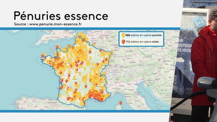 Pénurie d'essence : plusieurs stations en rupture (France 3)