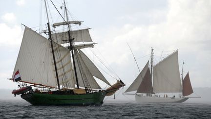 Les fêtes maritimes de Brest (Finistère) ont ouvert leurs portes, mercredi 13 juillet 2016.&nbsp; (FRED TANNEAU / AFP)